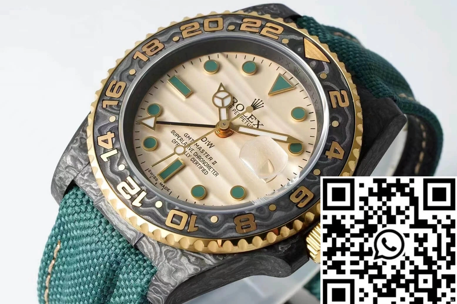 Fiber II Fabric Green GMT-MASTER Case Diw Carbon Rolex Strap 0316